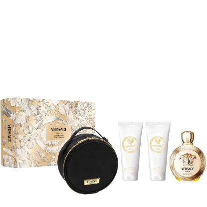Прикажи детали за Eros EDP Pour Femme 100ml + Body Lotion + Shover Gel + Versace Pouch  Слика на Eros EDP Pour Femme 100ml + Body Lotion + Shover Gel + Versace Pouch
