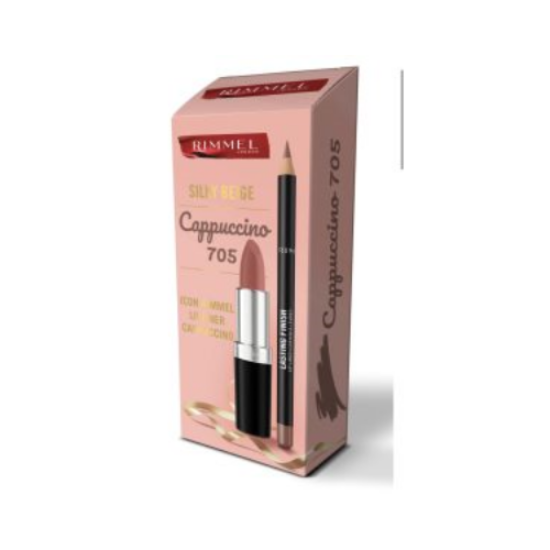 Слика на Rimmel CAPPUCCINO Lipliner 705 + Silky Beige karmin 320